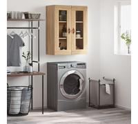 Wall Mounted Cabinet Sonoma Oak 69.5x34x90 cm Berkfield Home Brown One Size