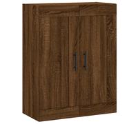 vidaXL Wall-mounted Cabinet Wall-mounted Black Oak 69.5 x 34 x 90 cm, Black