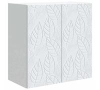 Wall-Mounted Cabinet White 59x31x60 cm Engineered Wood 2-Door 1 Shelf SpaceSaver