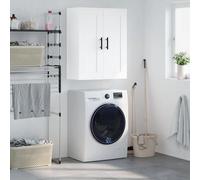 (white) vidaXL Wall Mounted Cabinet Cupboard Side Cabinet Sonoma Oak Engineered Wood