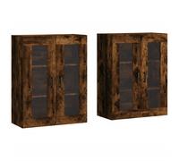 vidaXL Wall Mounted Cabinets Wall Cupboard2 pcs Concrete Grey Engineered Wood