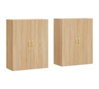 vidaXL Wall-Mounted Cabinet 2 pcs Old Wood 69.5 x 34 x 90 cm