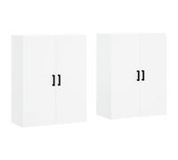 vidaXL 2 Door Grey Sonoma Wall Mounted Cabinet 2 Pack - Size: 90 x 69.5 x 34cm - Wilko