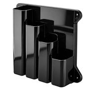Wall Mounted Cable Tie Organizer, Aluminum Zip Tie Storage Rack With 4 Pockets & Mounting Screws, Cable Ties Holder For Garage Shop Enclosed Racing Trailer Fit Various Length Cables