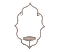 Wall Mounted Candle Holder Grey Finish Pillar Candle Lantern Wall Sconce