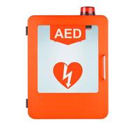 Wall-Mounted Cardiac Defibrillation Alarm Box, AED Defibrillator Storage Cabinet with Light And Alarm System, Double Switch Control, First Aid Case, for Home Office Hospital Public Places (Color : Or