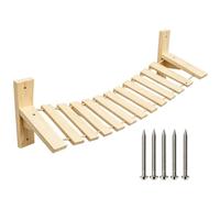 Wall-mounted Cat Bridge - Stable Wooden Indoor Kitten Activity Center | Sturdy Wooden Wall-mounted Cat Bridge Provides An Elevated Climbing Path And Activity Area To Save Floor Space.