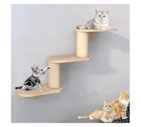 Wall-Mounted Cat Climbing Frame， Indoor Solid Wood Free Combination of Aerial Suspension Bridge, Jumping Platform(S3)