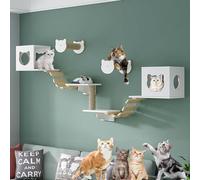 Wall-Mounted Cat Climbing Frame Set, Wall Cat Shelves, Cat Nest, Jumping Platform, Space Capsule, Sturdy and Stable(Style5)