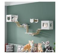 Wall-Mounted Cat Climbing Frame， Stylish Cat Climbing Wall Set, Versatile Shelves, Save Space, Install with Ease(Style2)