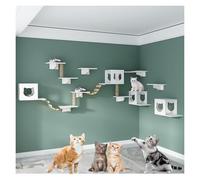 Wall-Mounted Cat Climbing Frame， Stylish Cat Climbing Wall Set, Versatile Shelves, Save Space, Install with Ease(Style1)