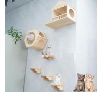 Wall Mounted Cat Climbing Frame with Space Capsule, Cat Nest, for Cat Sleeping Playing Climbing(Style5)