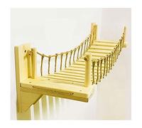 Wall-Mounted Cat Climbing Tree Bridge - 39.4 Inch Play & Lounge Tower for Cats, Natural Color Cat Furniture, Space-Saving Pet Activity Solution