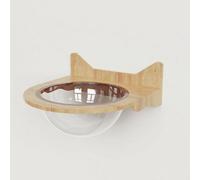 Wall Mounted Cat Shelves, Solid Wood Cat Wall Climbing Set for Small Homes, Modular Cat Furniture with Bubble Window & Scratching Surface