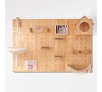 Wall Mounted Cat Shelves, Space Saving Furniture For Small Apartments, Easy Install Modern Perch For Indoor Cats To Climb & Play