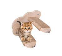 Wall Mounted Cat Steps - Solid Wood Floating Stairs & Shelves | Space Economical Bass System for Bedroom and Living Room - Stylish and Safe Indoor Climbing Furniture for Small Spaces for Kittens