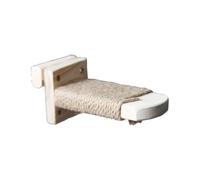Wall Mounted Cats Climbing Shelf Wood Step Stairway Sisal Scratching Jumping Tree Pet Perch Platform Climbing Tree, cage, Climbing Shelf Sisal Step Pets Perch Inside cage, Pets Shelf Wall Step
