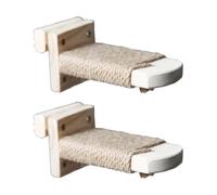 Wall Mounted Cats Climbing Shelf Wood Step Stairway Sisal Scratching Perch Platform Tree Jumping Pet Mounted Step Step Wall Inside Inside Shelf Shelf Tree, cage, Perch Steps Sisal Perch Scratc