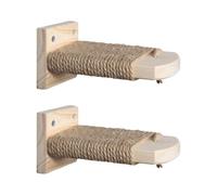 Wall Mounted Cats Climbing Shelf Wood Step Stairway Sisal Scratching Pet Perch Jumping Tree Platform Step Perch Steps Pets Perch Sisal Mounted Ladder Mounted Pets Sisal Shelf Sisal Ladder Scra
