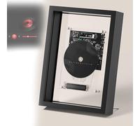 Wall Mounted CD Player, Wall Mountable Music Frame, with Remote Control, 5.0 Bluetooth/3.5mm AUX Output, Creative Art CD Playerfor Home/Corridor/Office/Wall Decor Black