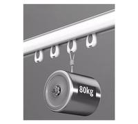 Wall Mounted/ Ceiling Mounting Curtain Rails and Fittings for Heavy Curtains, 3 4 5 8 10 12 13 14 15 16 18ft Long Metal Curtain Track System For Bay Window/ Living Room/ Indoor/ Outdoor ( Color : Ceil