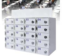 Wall-Mounted Cell Phone Lockers Secure Acrylic Storage Cabinet with 20/30/40/50/60 Slots Independent Mobile Device Locker with Key Lock Perfect for Schools and Offices (50 Slots)