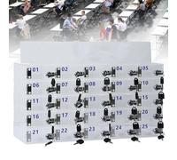 Wall-Mounted Cell Phone Lockers with Security Locks & Keys - Clear Acrylic Storage Cabinet for Office, Classroom & Public Spaces - Durable Solution