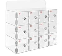 Wall-Mounted Cell Phone Security Locker 32x28 cm Acrylic Safe for Office & Classroom Ideal for Employee Storage During Meetings Events & Shared Spaces