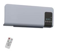 Wall-mounted Ceramic Heater 2000W Grey ABS 54.5x12x21.5cm Remote Timer Oscillate