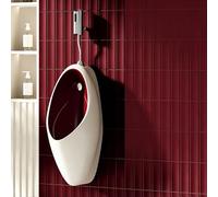 Wall Mounted Ceramic Urinal with Automatic Flush Valve, Sensor-Driven Design for Public Toilets, Easy Installation for Bathrooms, Hotels, and Public Spaces