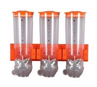 Wall Mounted Cereal Dispenser - Food Dispenser, Storage Tank for the Kitchen, Suitable Candy Dispenser with Three Chambers and 3 Cups, Dry Food Dispenser with Three Canisters, Practical Storage