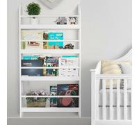 Wall Mounted Children Bookcase Kids Display Bookshelf Storage Unit Shelving Rack Gr8 Home White One Size
