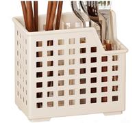 Wall Mounted Chopstick Holder | Kitchen Utensil Storage Rack with Drainage Holes | Ventilated Compartments for Spoons and Cutlery | Space Saving Organizer for Modern(A)