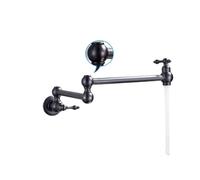 Wall-Mounted Chrome Brass Pot Filler Faucet Black Nickel Swivel Spout Oil Rubbed Bronze Single Hole Cold Water Tap - Ideal for Modern Kitchen Renovations