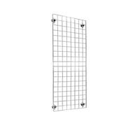 Wall Mounted Chrome Gridwall Mesh Panel Display with Wall Brackets Shop Fittings (E3J31/+) (4FT X 2FT)