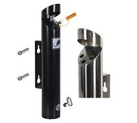 Wall Mounted Cigarette Bin, Stainless Steel Cigarette Disposal Tower, Commercial Grade Cigarette Butt Receptacle for Outdoor Use, Easy Wall Installation