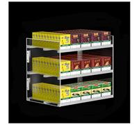 Wall-Mounted Cigarette Display Holder | 3-Layer Acrylic Retail Showcase | Auto Cigarette Pusher for Shops & Convenience Stores | 5-Column Countertop Rack
