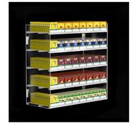 Wall Mounted Cigarette Display Holder - 5-Layer Acrylic Shelves with Auto Pusher, 8 Columns for Efficient Retail Organization, Perfect for Convenience Stores & Gas Stations