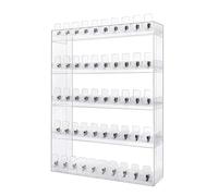Wall Mounted Cigarette Display Rack, Acrylic Shelf Holder with Auto Pusher, Rectangular Design for Easy Cigarette Organization, Retail Store Fixture, Space-Saving Solution