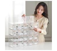 Wall Mounted Clear Acrylic Phone Storage Cabinet 60Slot Lockable Organizer Box with Keys Secure Desktop Cabinet for Phones Personal Items & MoreIdeal for School Office Factory Use