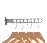 Wall Mounted Clothes Airer - Foldable Frame Made of Stainless Silver, Adjustable Hanger, Space Saving Textile , Compact Vertical Laundry Ventilation Set | For
