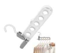 Wall Mounted Clothes Airer, Wall Mounted Foldable Clothes Hanger | 5 Hole Clothes Rack, Retractable Clothes Airer, Folding Clothes Hanger, Space Saving Closet Organizer for Bedrooms