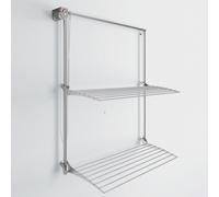 Wall-mounted Clothes Drying Rack, 2-Tier Foldable Wall-Mounted Clothes Airers