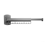 Wall Mounted Clothes Drying Rack, Foldable Retractable Clothesline Heavy Duty, Invisible Indoor Outdoor Rack For Balcony No Drilling(D grey)