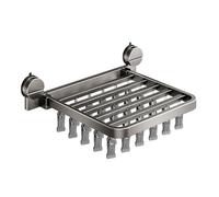 Wall Mounted Clothes Drying Rack with Suction 1 Pack Wall Mounted offering a Convenient Solution 4 - Row and 5 - Row Clips to Meet Different Drying Needs (Gunpowder-24)