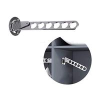 Wall Mounted Clothes Drying Rack with Swing Arm Space-Saving Clothes Hanger Hook Closet Organizer for Efficient Laundry Storage 1 Pack HPJELYJ-8.11YJ