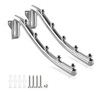 Wall Mounted Clothes Hanger Rack Folding, Retractable Clothing Drying Rack, Metal Stainless Steel Garment Rack Folding Wall Mounted Clothes Rack line for Laundry Room Bathroom Bedroom Kitchen, 2 PCS