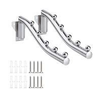 Wall Mounted Clothes Hanger Rack Stainless Steel Foldable, Retractable Clothing Drying Rack, Metal Garment Rack Folding Wall Mounted Clothes Rack Line for Laundry Room Bathroom Bedroom Kitchen, 2 PCS