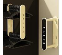 Wall Mounted Clothes Hangers Storage Rack, Multifunctional Clothes Hanger Organizer, Retractable Hanger Storage Rack Adhesive Installation(A)