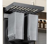 Wall Mounted Clothes Rack, Built-in Wardrobe Pull-out Trouser Rack Drawer, Space Saving, Ideal For Drying Clothes Above Washing Machine(414-464mm)